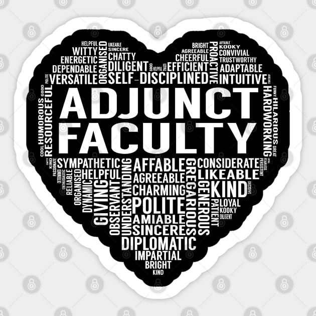 Adjunct Faculty Heart Sticker by LotusTee